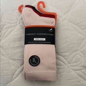 NEW French Connection Crew Socks 3 pairs